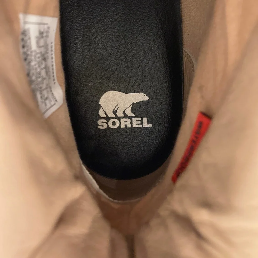 SOREL Lennox Lace-Up Waterproof Hiking Boot Womens 9 Canoe Tan Leather